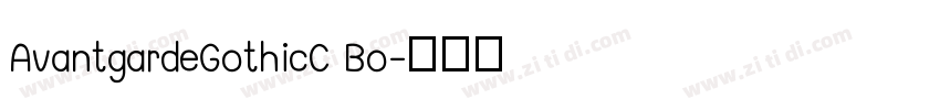 AvantgardeGothicC Bo字体转换